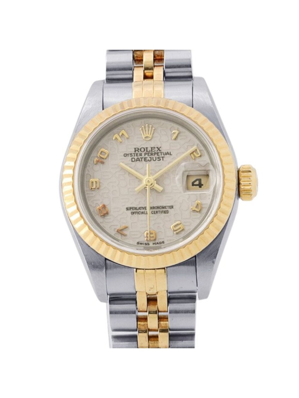 Rolex Datejust Number Watch 18K Yellow Gold Ivory Computer Dial